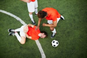 run in medical team football injury